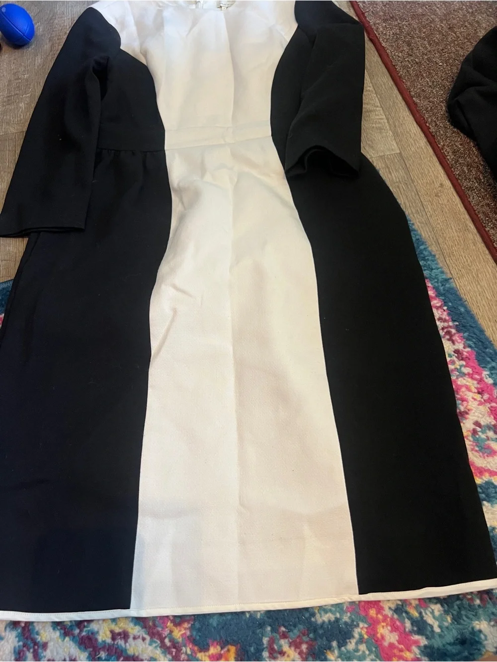 Kate spade black and white colorblock dress size 8